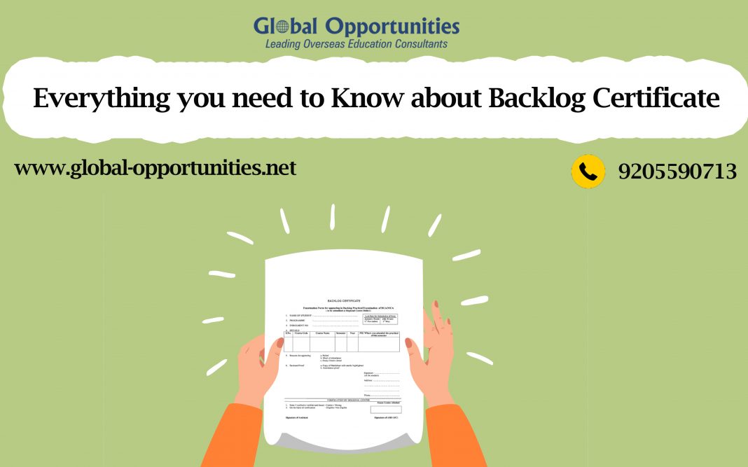 Everything You Need To Know About Backlog Certificate - Study Abroad ...